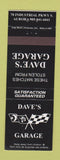 Matchbook Cover - Dave's Garage  WEAR
