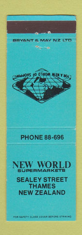 Matchbook Cover - New World Grocery Thames New Zealand