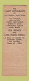 Matchbook Cover - Hody's Restaurants Los Angeles Long Beach Hollywood CA