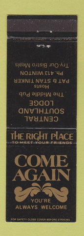 Matchbook Cover - Come Again Restaurant Winton New Zealand
