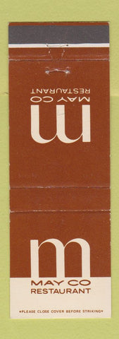 Matchbook Cover - May Company Restaurant Department Store