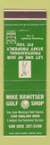 Matchbook Cover - Mike Rawitser Golf Shop San Jose CA