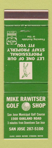 Matchbook Cover - Mike Rawitser Golf Shop San Jose CA