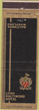 Matchbook Cover - Lord Baltimore Hotel MD