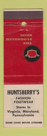 Matchbook Cover - Florsheim Shoes Huntsberry's VA MD PA WEAR