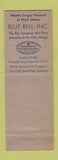 Matchbook Cover - Blue Bell Work Clothes New York City