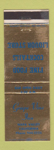 Matchbook Cover - Grape Vine Inn Napa Valley CA