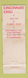 Matchbook Cover - Skyline Chili Cincinnati OH WEAR