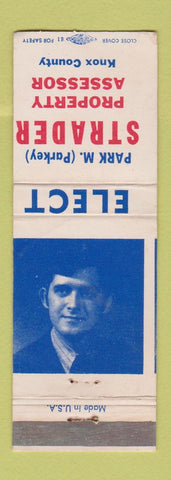 Matchbook Cover - Park Strader Property Assessor Election Knox County TN WEAR