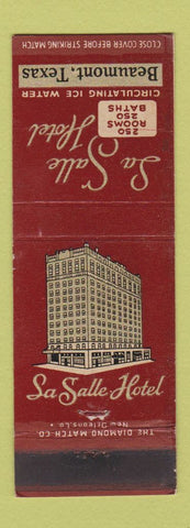 Matchbook Cover - La Salle Hotel Beaumont TX