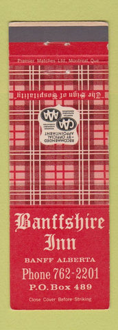 Matchbook Cover - Banffshire Inn Banff AB