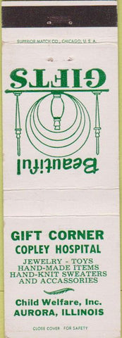 Matchbook Cover - Gift Corner Copley Hospital Aurora IL