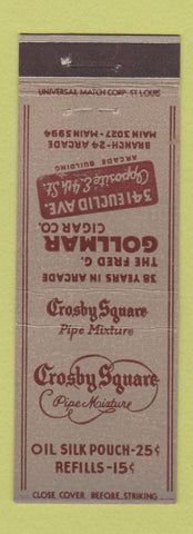 Matchbook Cover - Gollman Cigars Cleveland OH Crosby Square Pipe Tobacco
