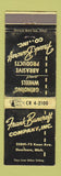 Matchbook Cover - Frank Bancroft Grinding Wheels Dearborn MI WORN