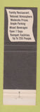 Matchbook Cover - Holiday House Restaurant Dumfries VA