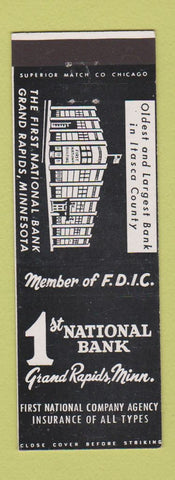 Matchbook Cover - 1st National Bank Grand Rapids MI