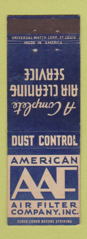 Matchbook Cover - American Air Filter Dust Control Louisville KY