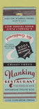 Matchbook Cover - Nanking Restaurant Cleveland OH Chinese WORN