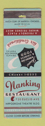 Matchbook Cover - Nanking Restaurant Cleveland OH Chinese WORN