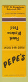 Matchbook Cover - Pepe's Mexican Food Edmond OK