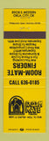Matchbook Cover - Room Mate Finders Oklahoma City OK