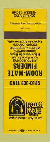 Matchbook Cover - Room Mate Finders Oklahoma City OK