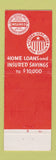 Matchbook Cover - Home Savings and Loan Salem Struthers Youngstown OH