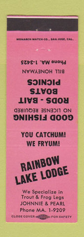 Matchbook Cover - Rainbow Lake Lodge Portland OR PINK