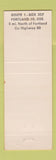 Matchbook Cover - Rainbow Lake Lodge Portland OR WHITE WEAR