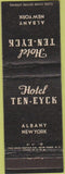 Matchbook Cover - Hotel Ten Eyck Albany NY