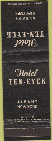 Matchbook Cover - Hotel Ten Eyck Albany NY