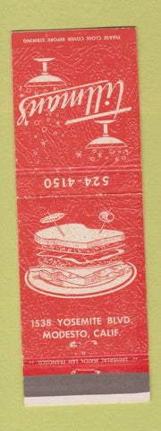 Matchbook Cover - Tillman's Modesto CA restaurant