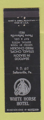 Matchbook Cover - White Horse Hotel Sellersville PA