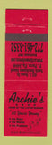 Matchbook Cover - Archie's Hamburgers Fort Pierce FL