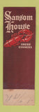 Matchbook Cover - Sansom House Philadelphia PA SAMPLE