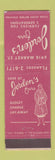 Matchbook Cover - Jorden's Furs Upper Darby PA girlie