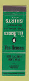 Matchbook Cover - Van Heusen Men's Clothes Herb Galloway Ligonier IN