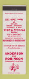 Matchbook Cover - Anderson and Robinson Plumbing Heating Carlsbad CA
