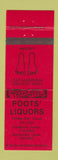Matchbook Cover - Foots' Liquors Coffee City TX Palestine Big Sandy