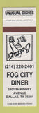 Matchbook Cover - Fog City Diner Dallas TX