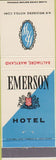Matchbook Cover - Emerson Hotel Baltimore MD