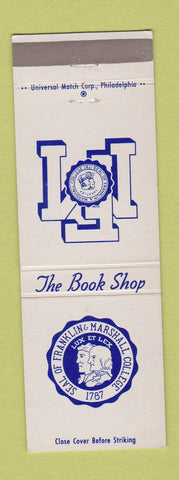Matchbook Cover - Franklin & Marshall College Lancaster PA