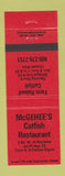 Matchbook Cover - McGehee's Catfish Restaurant Marietta OK