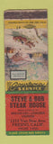 Matchbook Cover - Steve & Bob Steak House Fresno CA WORN