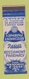 Matchbook Cover - Beechmont Pharmacy Drug New Rochelle NY
