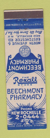 Matchbook Cover - Beechmont Pharmacy Drug New Rochelle NY