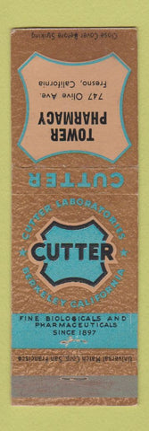 Matchbook Cover - Cutter Labs Tower Drug Fresno CA WEAR