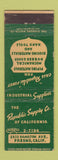 Matchbook Cover - Republic Supply Fresno CA Piping Materials WEAR