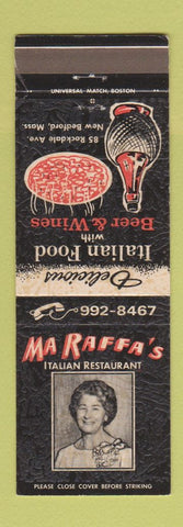 Matchbook Cover - Ma Raffa's Italian Restaurant New Bedford MA WEAR