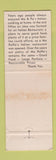 Matchbook Cover - Ma Raffa's Italian Restaurant New Bedford MA WEAR